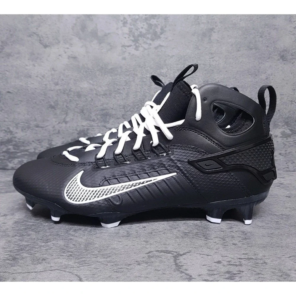 Nike Huarache 9 Elite MD LAX Lacrosse Cleats Men 8.5 Black White FD0888-002 *New